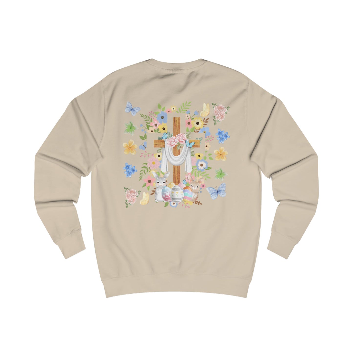 Just a Girl Who Loves God — Cross & Flower Sweatshirt