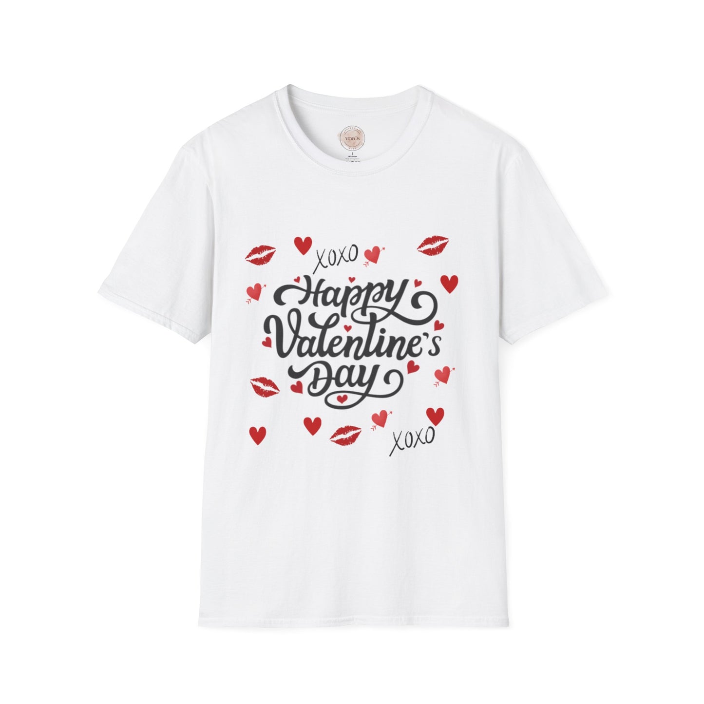 Valentine's Day Heart XOXO Design - Unisex Softstyle T-Shirt