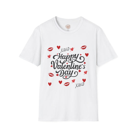Valentine's Day Heart XOXO Design - Unisex Softstyle T-Shirt
