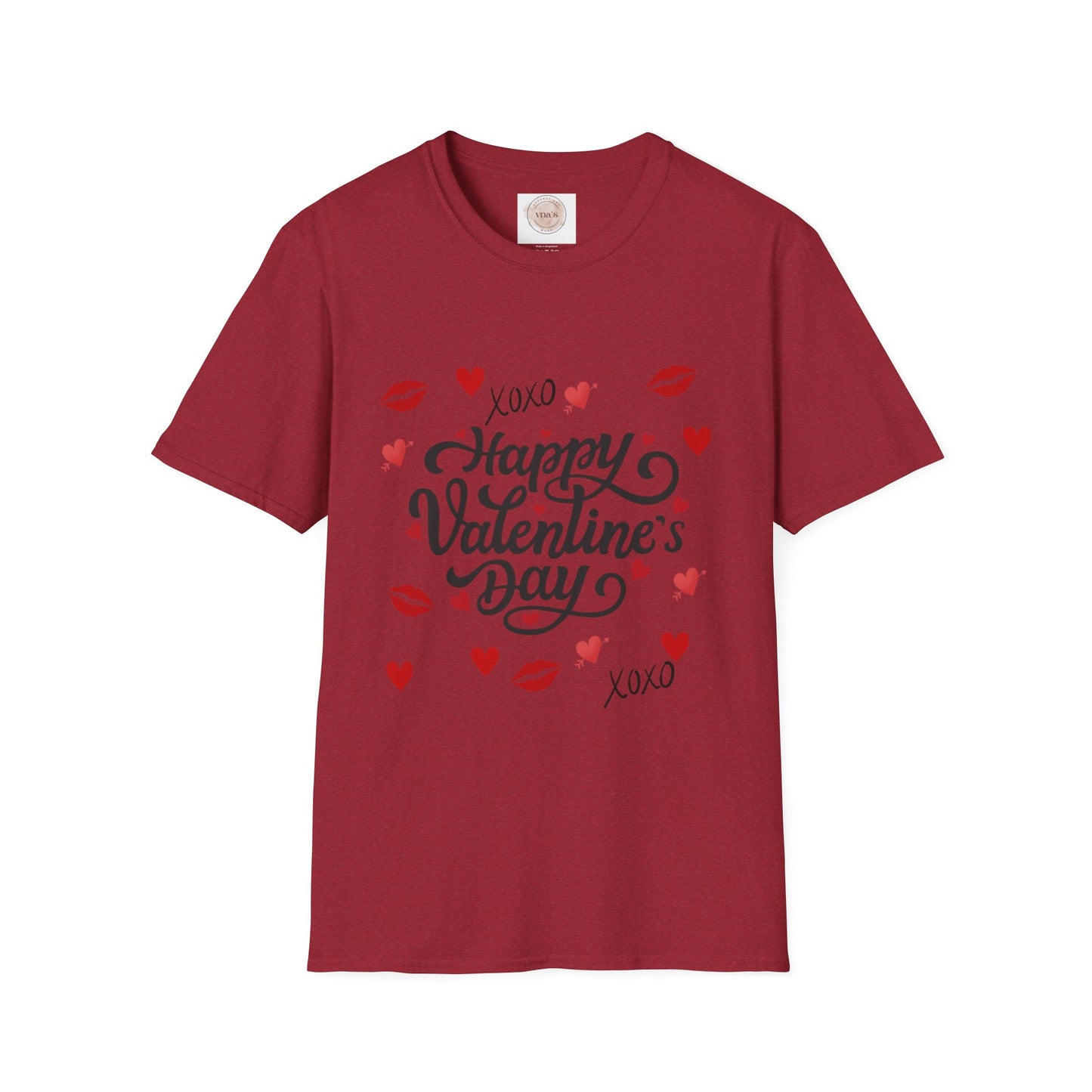 Valentine's Day Heart XOXO Design - Unisex Softstyle T-Shirt