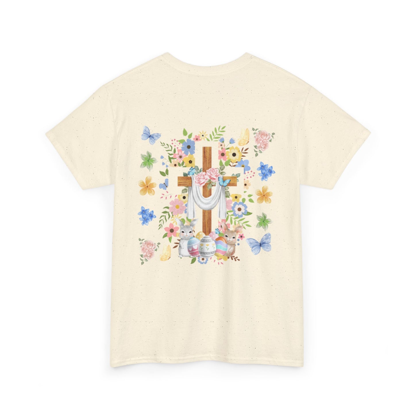 Just a Girl Who Loves God Cross & Flower T-Shirt — Christian Faith Tee